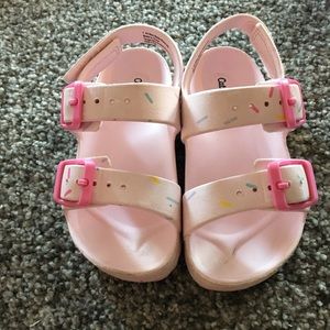 Pink sprinkle sandals